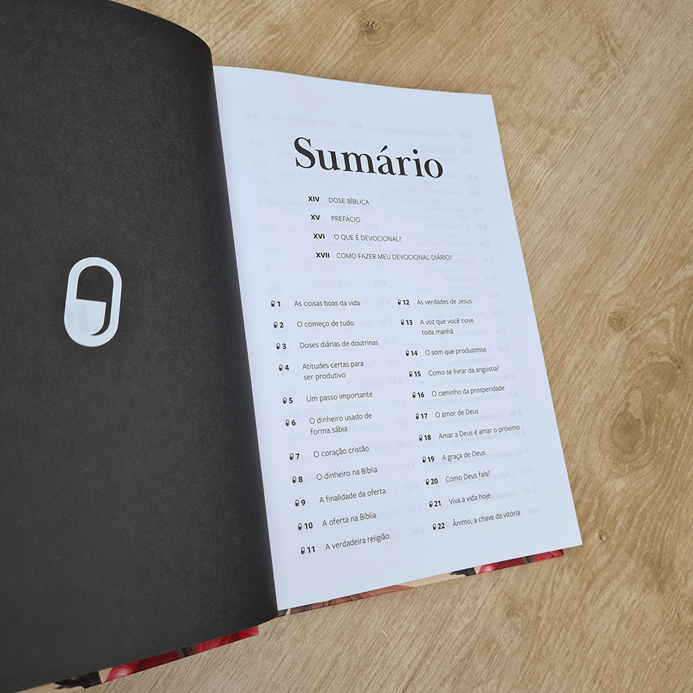 Devocional 365 Doses Bíblicas Diárias | Capa Dura Floral Rosé