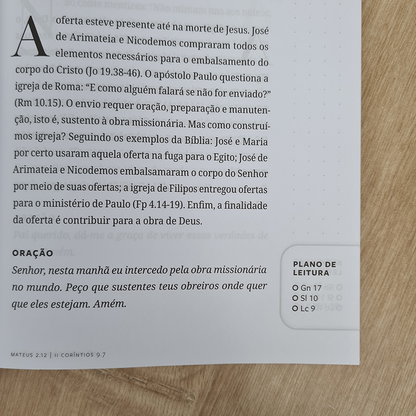 Devocional 365 Doses Bíblicas Diárias | Capa Dura Floral Rosé