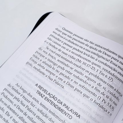 Bíblia Sagrada | O Poder da Oração | ARC | Letra Normal | Capa Semi Luxo Azul C/Ziper