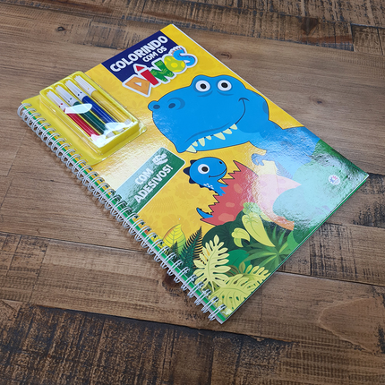 Colorindo Com os Dinos | Com Adesivos