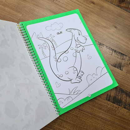 Colorindo Com os Dinos | Com Adesivos