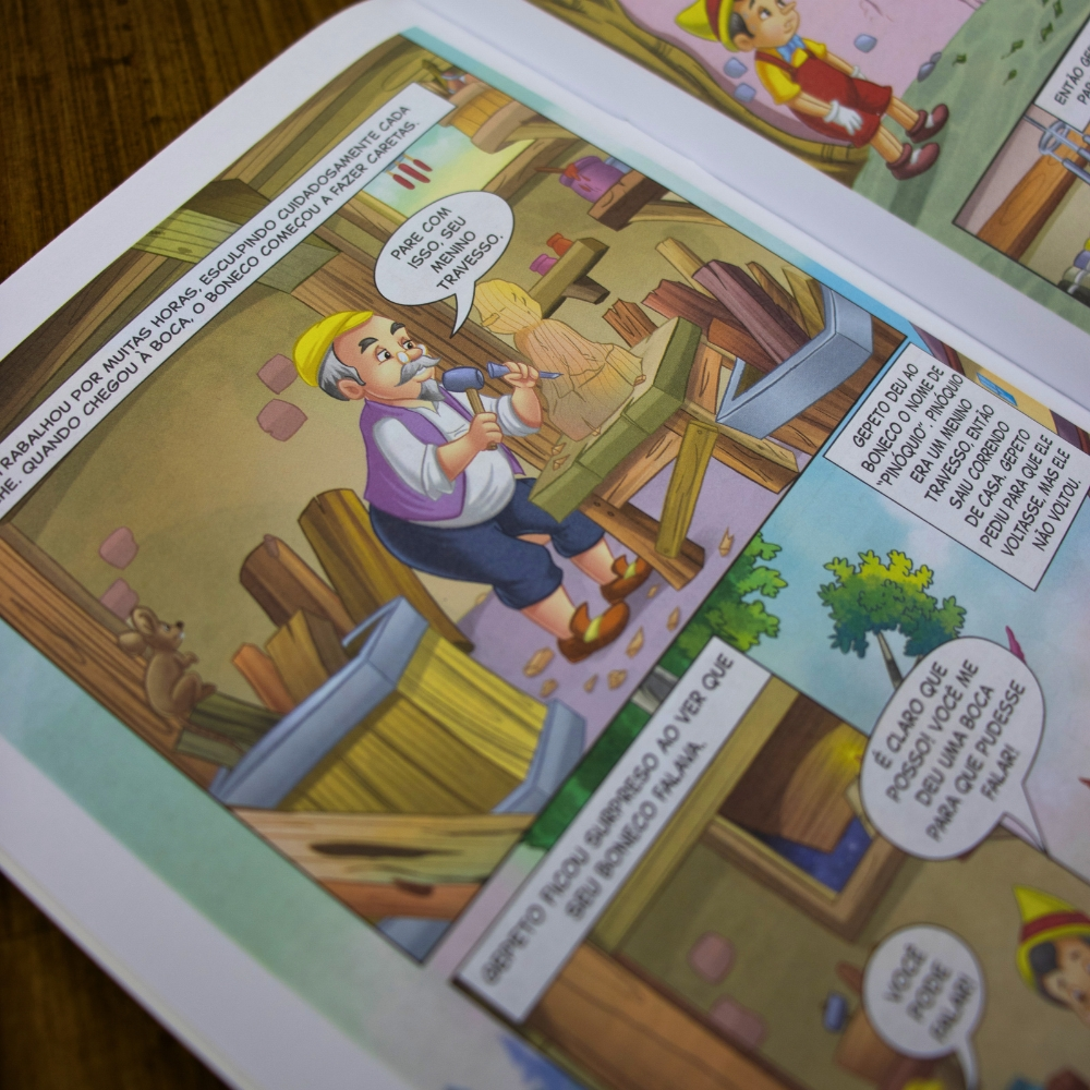 Revista em Quadrinhos 2 em 1 | O Mágico de Oz e As Aventuras de Pinóquio