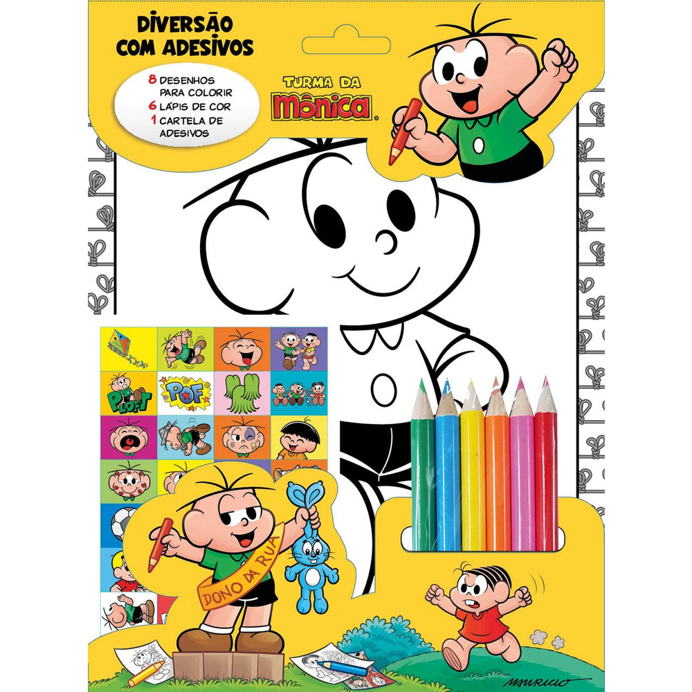 Turma Da Mônica Diversão com Adesivos | Cebolinha