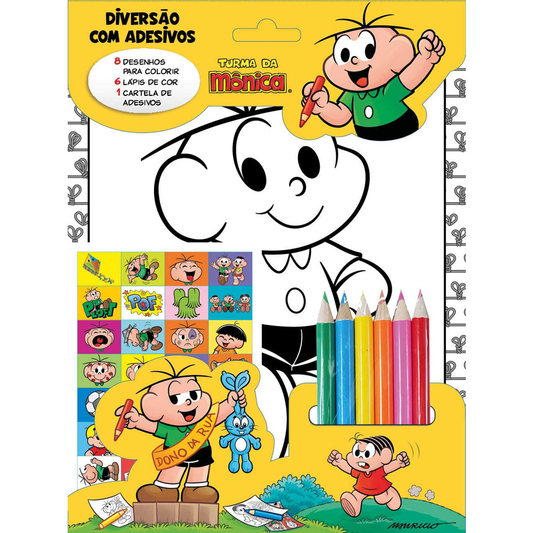 Turma Da Mônica Diversão com Adesivos | Cebolinha