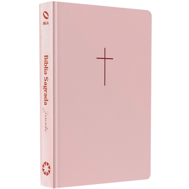 Bíblia Sagrada | NAA | Letra Grande | Capa Dura Cruz Rosa Com Espaço para Anotações