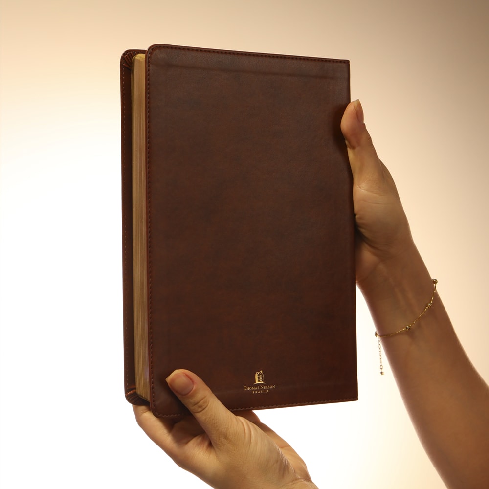 Bíblia de Estudo Max Lucado | NVI | Leitura Perfeita | Capa Luxo Marrom