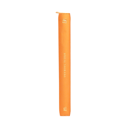 Bíblia Ele Voltará com Zìper | NVI | Letra Normal | Couro Soft Laranja