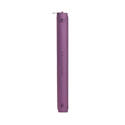 Bíblia Em Memória de Mim com Zìper | NVI | Letra Normal | Couro Soft Roxo