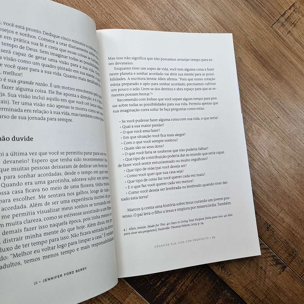 Organize Sua Vida Com Propósito | Jennifer Ford Berry