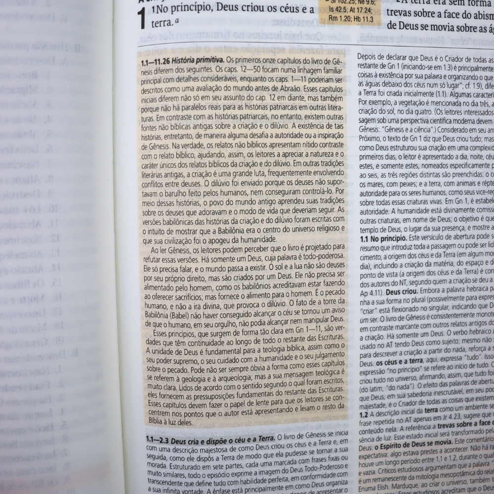 Bíblia de Estudo | NAA | Tamanho Portátil | Capa Luxo Azul | Letra Normal