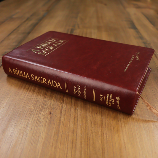 Bíblia Sagrada | ACF | Letra Grande Super Legível | Capa Luxo Mogno