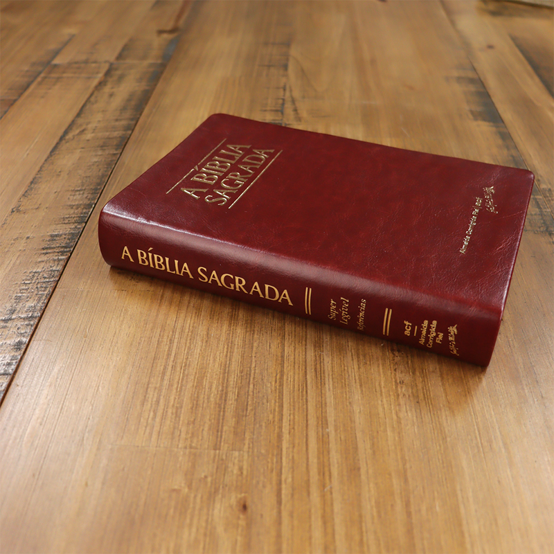 Bíblia Sagrada | ACF | Letra Grande Super Legível | Capa Luxo Mogno | Com Indíce