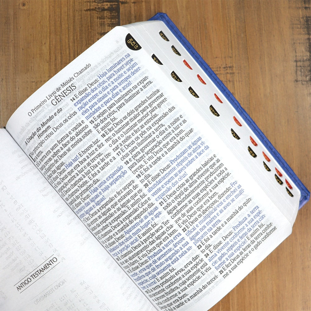 Bíblia Sagrada | ARC |  Letra Hipergigante | Capa Luxo Azul  | Harpa 774