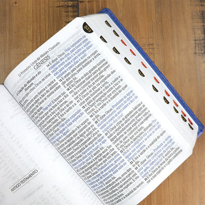 Bíblia Sagrada | ARC |  Letra Hipergigante | Capa Luxo Azul  | Harpa 774