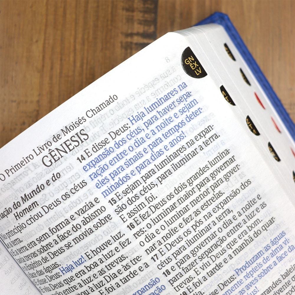 Bíblia Sagrada | ARC |  Letra Hipergigante | Capa Luxo Azul  | Harpa 774