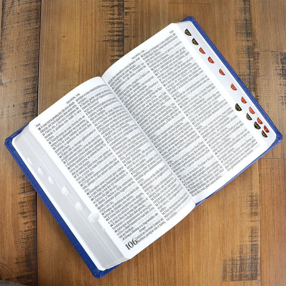 Bíblia Sagrada | ARC |  Letra Hipergigante | Capa Luxo Azul  | Harpa 774