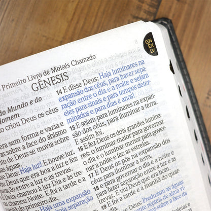 Bíblia Sagrada | ARC | Letra Hipergigante | Capa Luxo Preta Costurado  | Harpa 774