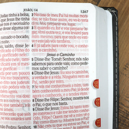 Bíblia Sagrada | ARC | Letra Hipergigante | Capa Luxo Preta e Vinho| Harpa 774