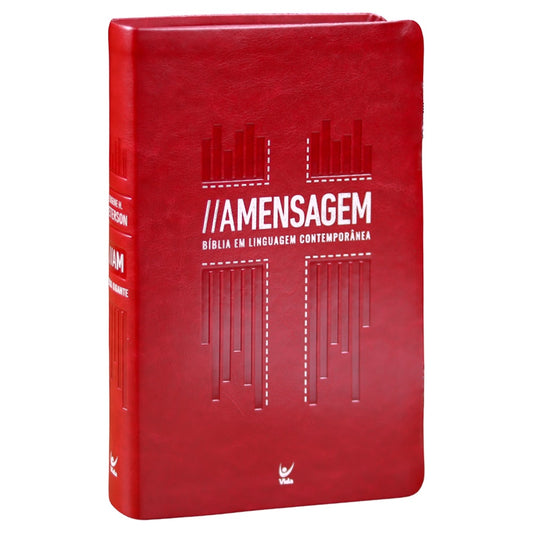 A Bíblia A Mensagem | Letra Gigante | Capa Luxo Vermelha 
