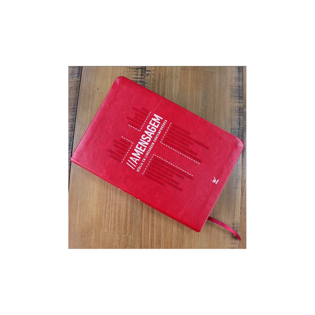 A Bíblia A Mensagem | Letra Gigante | Capa Luxo Vermelha 