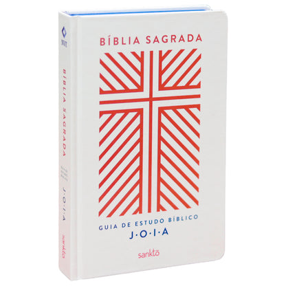 Bíblia Sagrada | Com Guia De Estudo Biblico JOIA | NVT | Letra Normal | Capa Creme