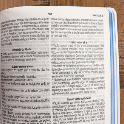 Bíblia Sagrada | Com Guia De Estudo Biblico JOIA | NVT | Letra Normal | Capa Creme