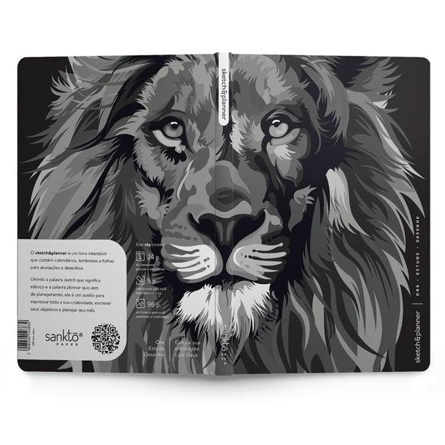 Sketch & Planner | Lion Colors Black & White