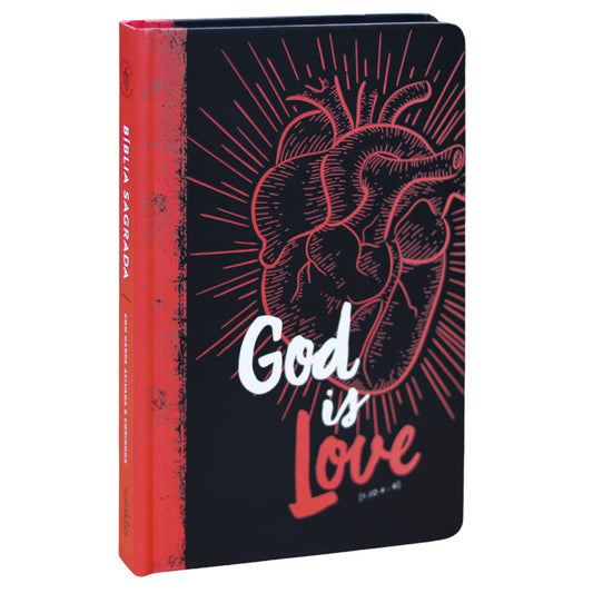 Bíblia Sagrada 860 | ARC | Letra Normal | Com Harpa Avivada e Corinhos | Capa God is Love