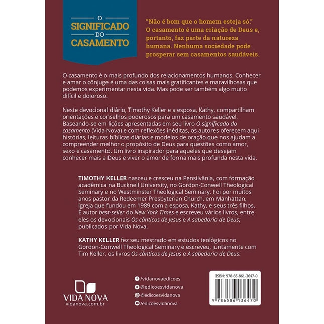 Devocional: Significado do Casamento | Timothy Keller e Kathy Keller