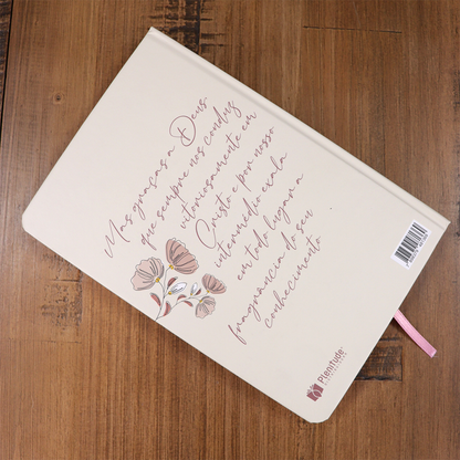 Bíblia Sagrada Flores Creme | NAA | Letra Normal | Capa Dura