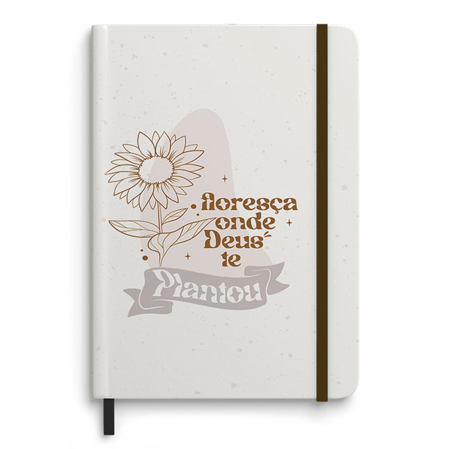 Caderno Moleskine | Com Pauta | Floresça Onde Deus Te Plantou