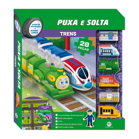 Trens | Livro De Atividades + Quebra-Cabeça | 3 A 5 Anos