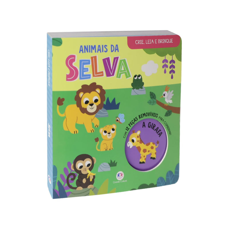 Animais da Selva | Com 12 Peças Removíveis para Combinar | De 0 a 3 Anos