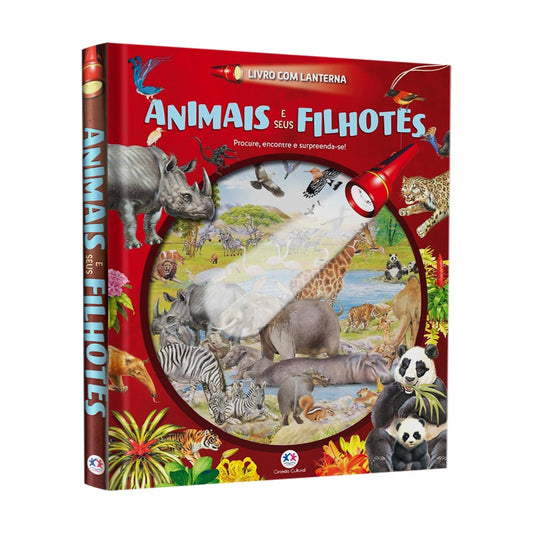 Livro Animais e seus Filhotes | Livro com Lanterna