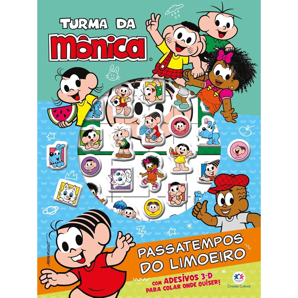 Turma da Mônica | Com Adesivos 3-D | 3 a 5 Anos