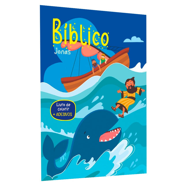 Bíblico Jonas | Livro de Colorir + Adesivos