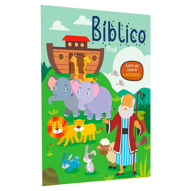Bíblico Nóe | Livro de Colorir + Adesivos