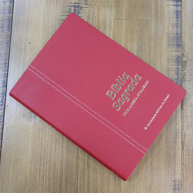Bíblia Sagrada | NAA | Letra Normal | Capa Couro Legítimo Malagueta