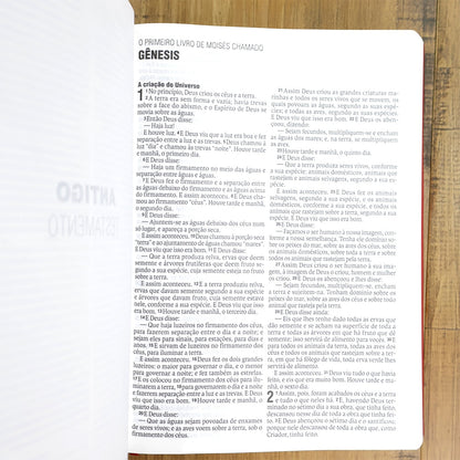 Bíblia Sagrada | NAA | Letra Normal | Capa Couro Legítimo Malagueta