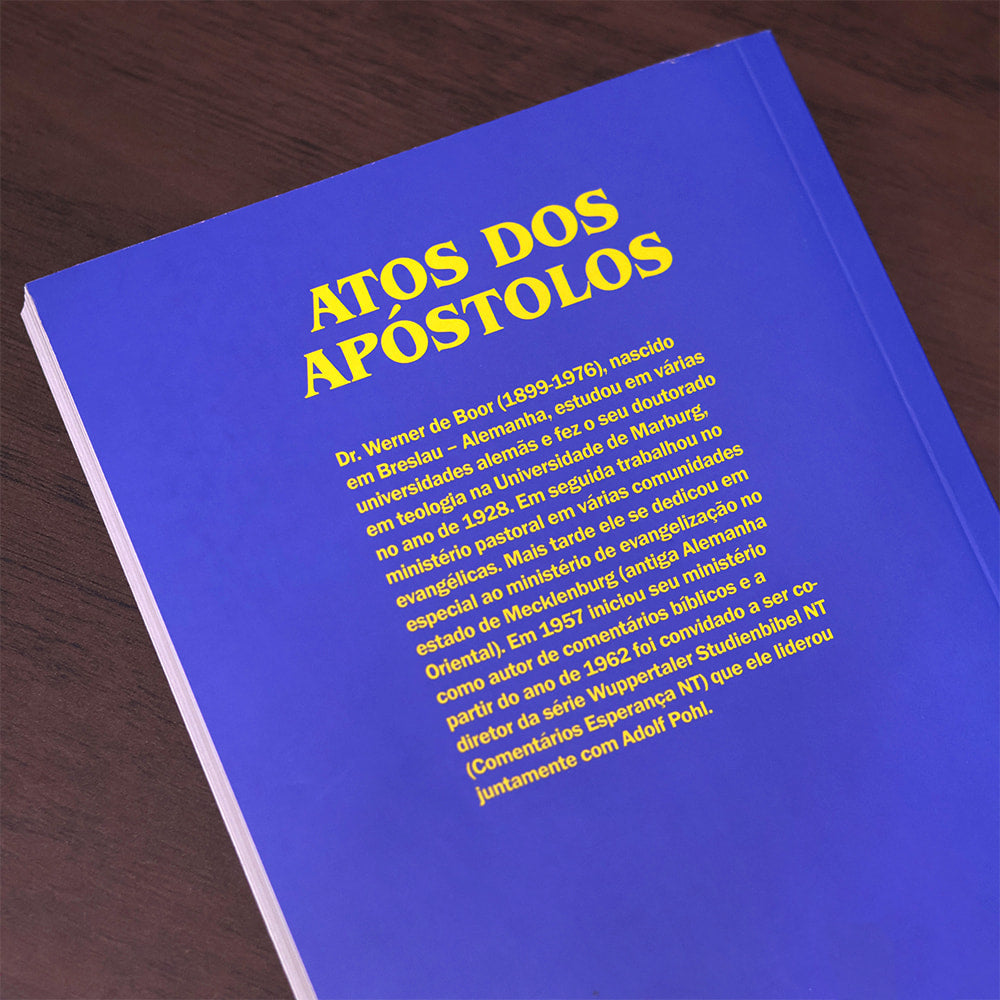 Comentário Evangelho de Atos dos Apóstolos | 
Werner de Boor