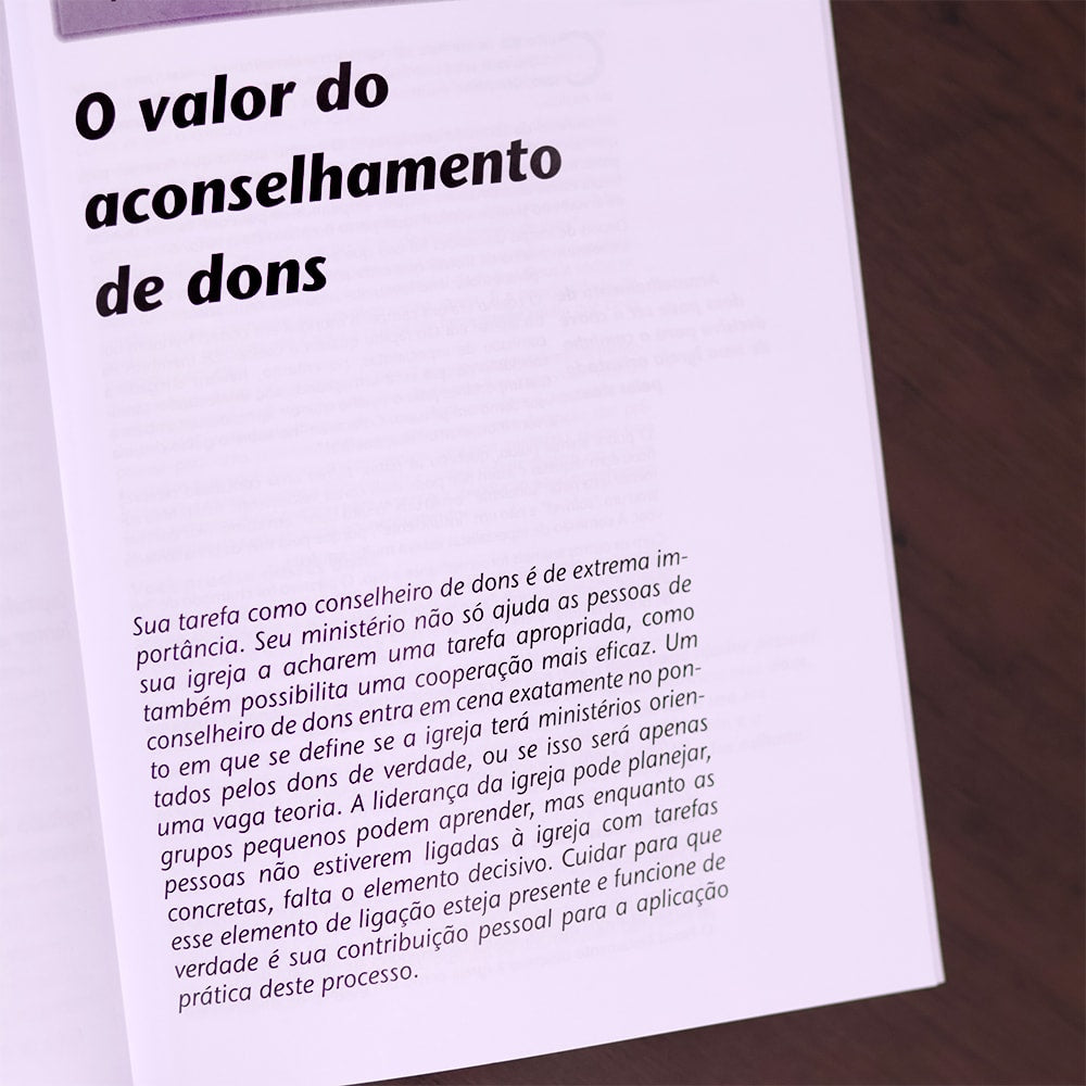 Como Utilizar? | Manual do Conselheiro para Ministérios Orientados pelos Dons
 | Christoph Schalk