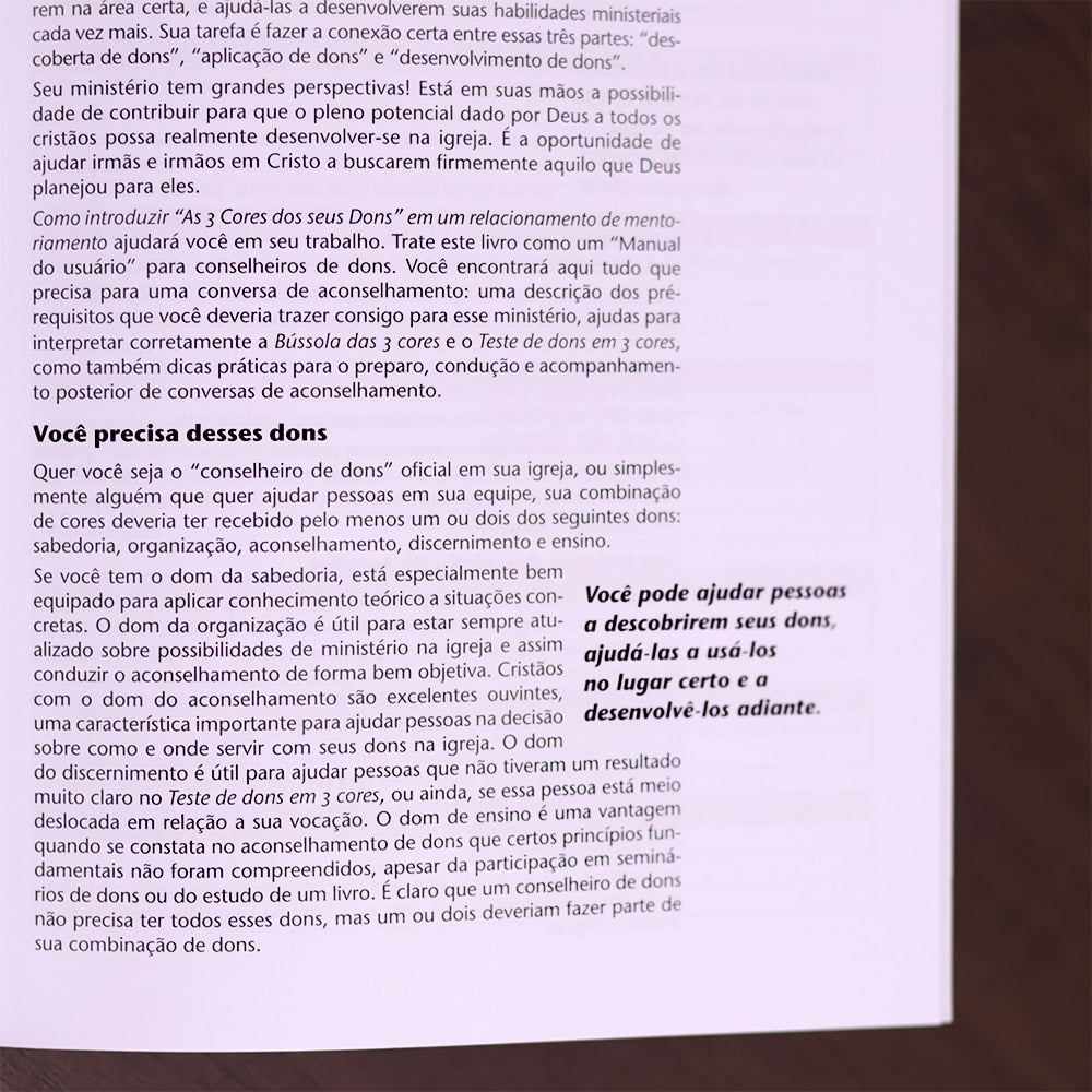 Como Utilizar? | Manual do Conselheiro para Ministérios Orientados pelos Dons
 | Christoph Schalk
