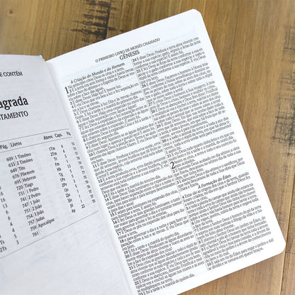 Bíblia Botão de Rosa | ARC | Letra Grande | Capa Dura | Harpa Avivada e Corinhos