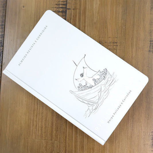 Bíblia Sagrada Jesus no Barco | ARC | Letra Gigante | Capa Dura | Harpa Avivada e Corinhos