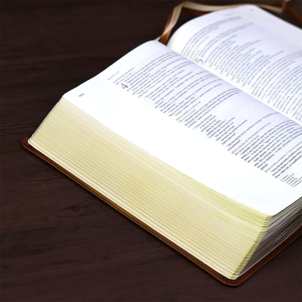 Bíblia Bible Journaling | NVI | Letra Normal | Courosoft Marrom 