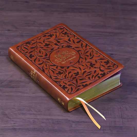 Bíblia Bible Journaling | NVI | Letra Normal | Courosoft Marrom 