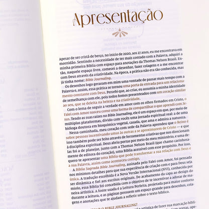 Bíblia Bible Journaling | NVI | Letra Normal | Courosoft Marrom 