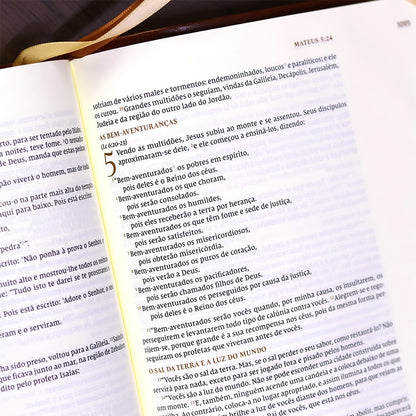 Bíblia Bible Journaling | NVI | Letra Normal | Courosoft Marrom 