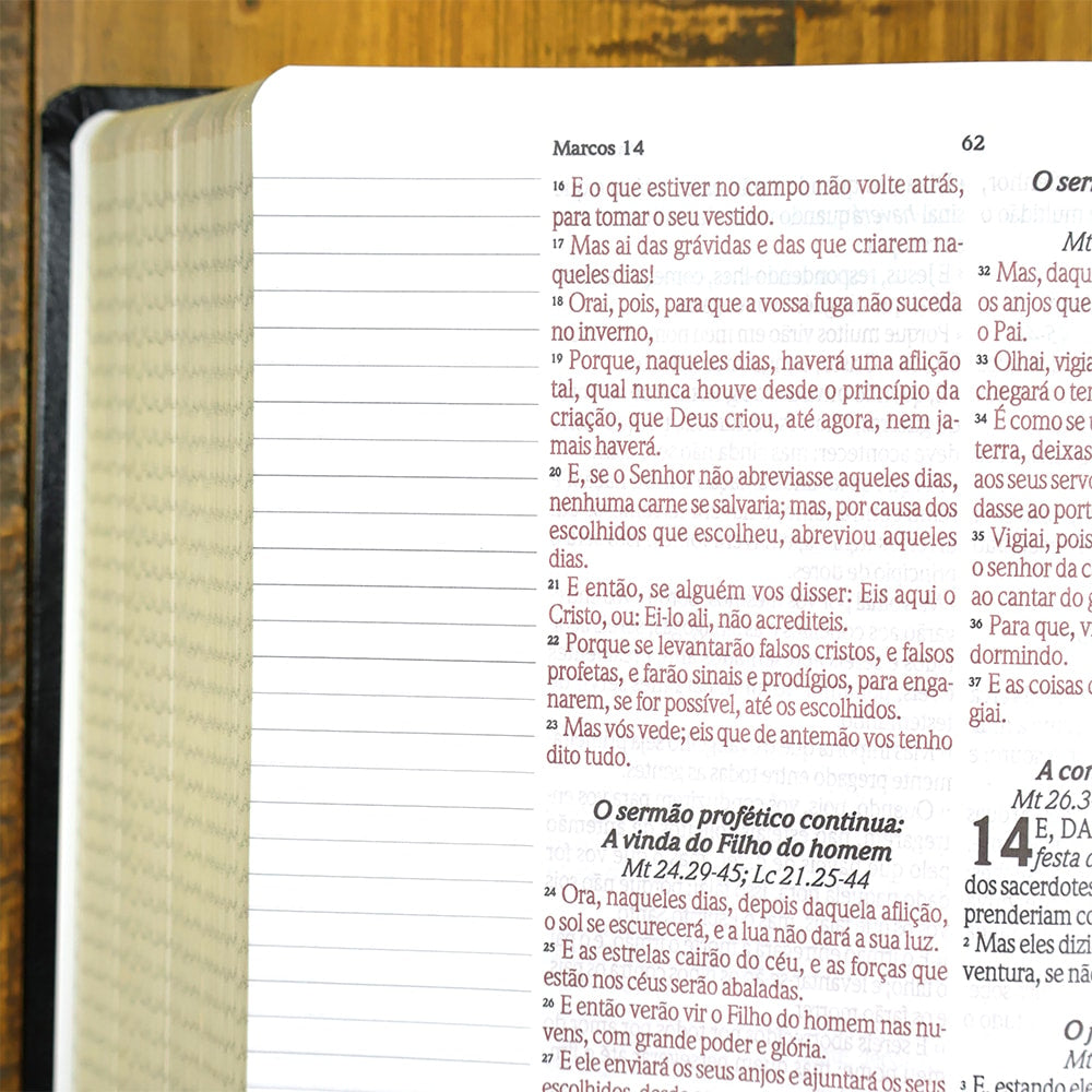 Bíblia Sagrada Anote | ARC | Letra Grande | Capa Luxo Preta
