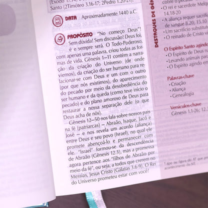 Bíblia de Estudo Plenitude Para Jovens | Letra Normal | NTLH | Capa Dura Verde Brilho
